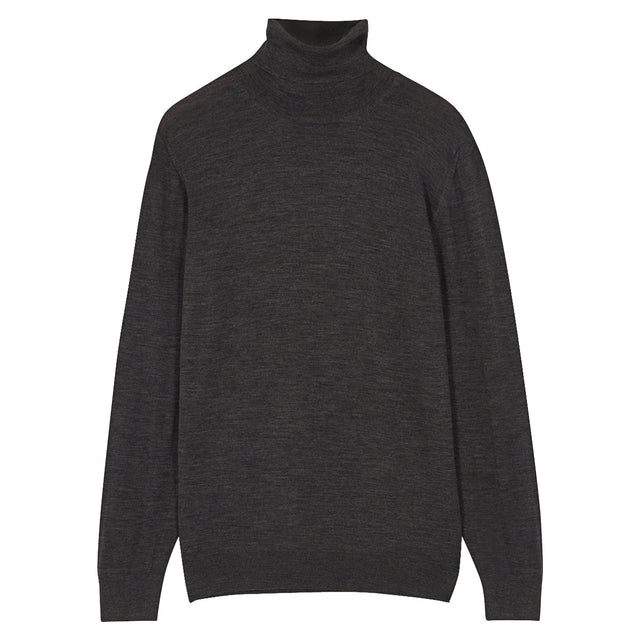 Charcoal Merino Roll Neck