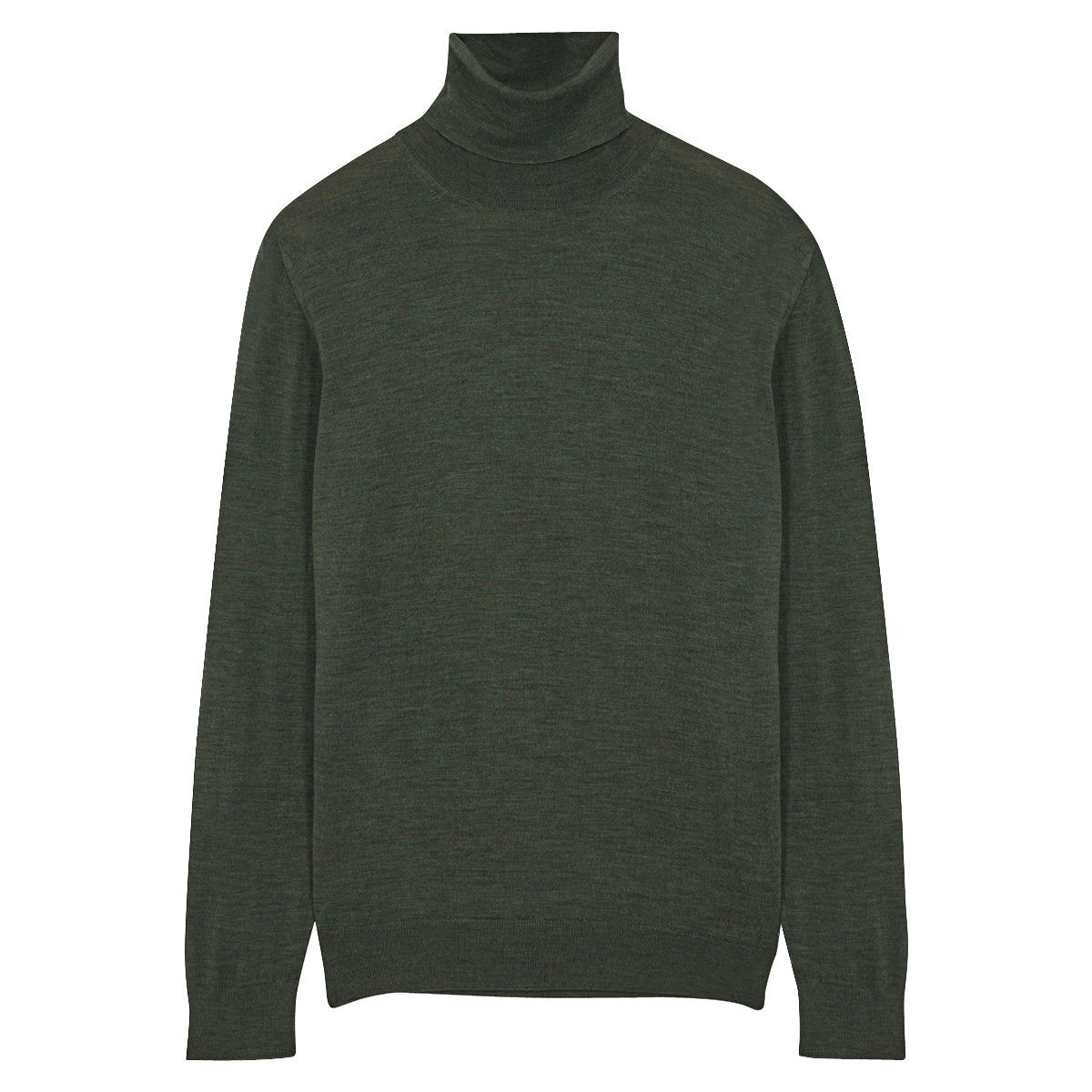 Green Merino Roll Neck