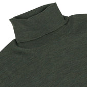 Green Merino Roll Neck