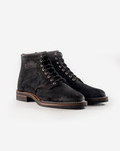 Iron Heart Int'l x Wesco® - 7" Rough-Out Boot - Black. The "Foot Patrol"