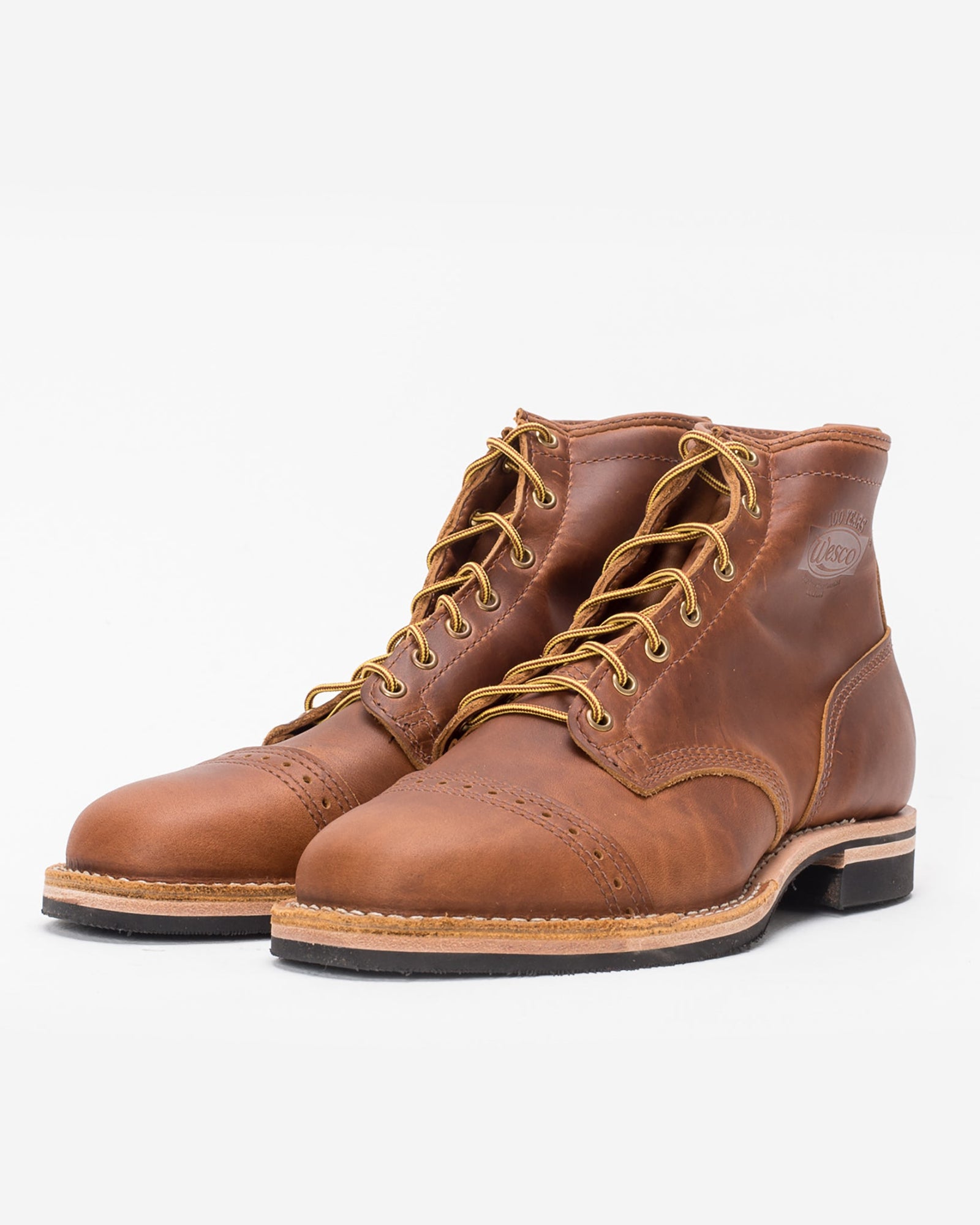 Iron Heart Int'l x Wesco® 7" Toe Cap Boot - The "Guildsman" - British Tan Domain