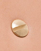 Heavy Duty "Tochigi" Leather Belt with Brass Garrison Buckle - Natural