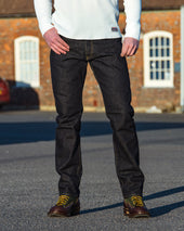 14oz Selvedge Denim Relaxed Tapered Cut Jeans - Indigo