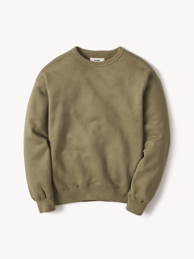 Faded Olive Venice Wash Featherweight Terry Crewneck
