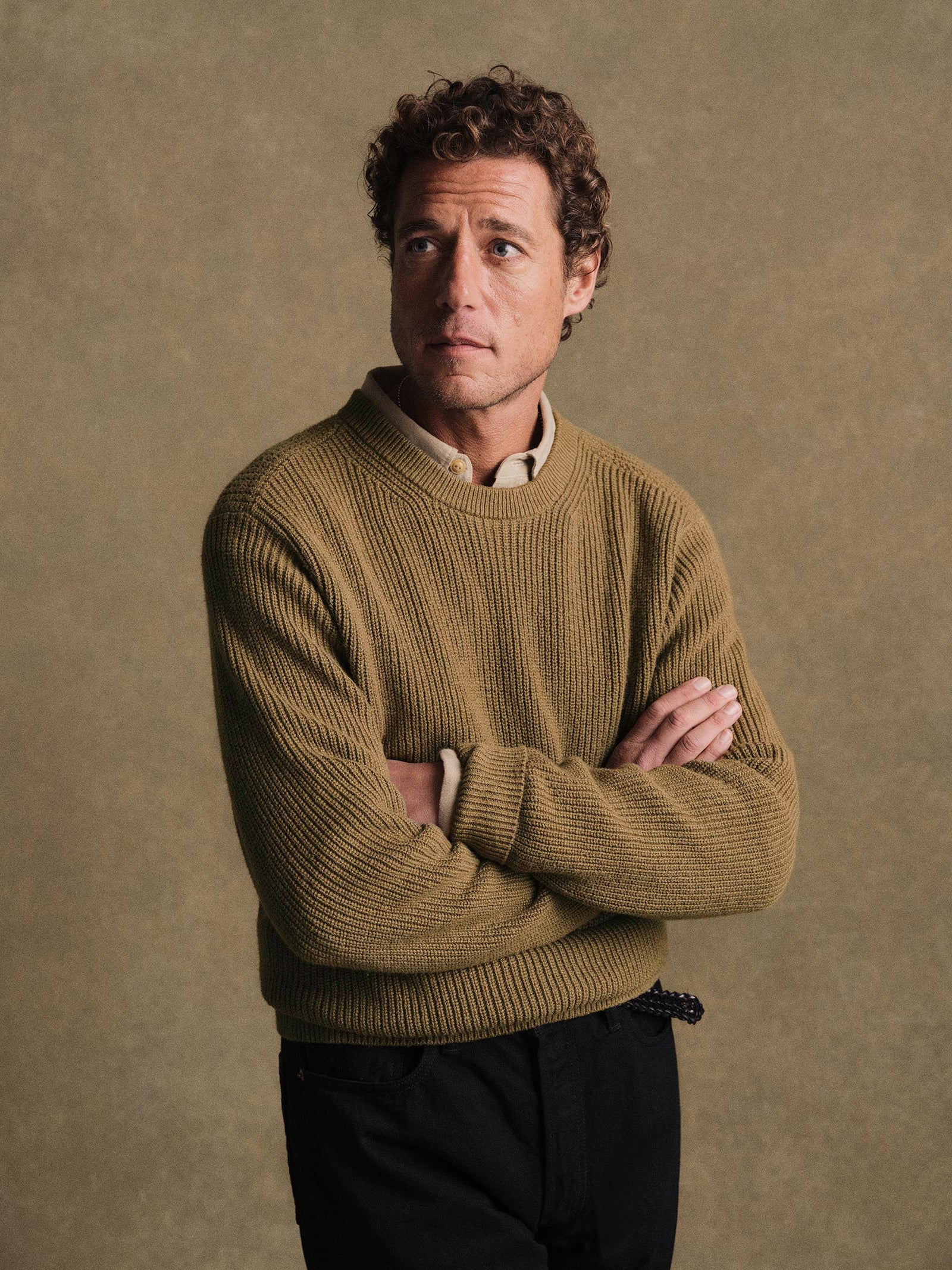 British Khaki Seafarer Cotton Rib Crew