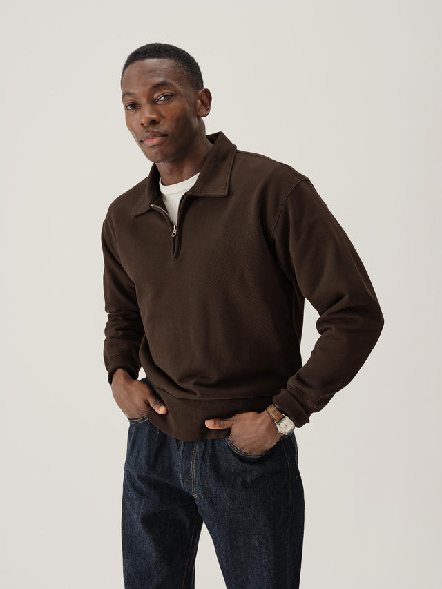 Coyote Brown Venice Wash Welterweight Quarter Zip