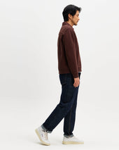 Reeve Washed Loopback Organic Cotton Collared Sweatshirt