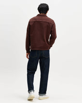 Reeve Washed Loopback Organic Cotton Collared Sweatshirt