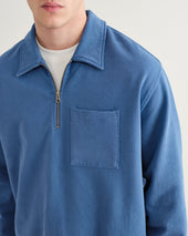 Reeve Loopback Organic Cotton Collared Sweatshirt