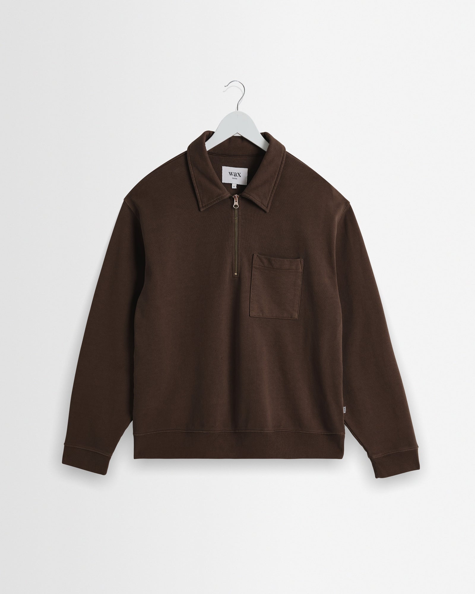 Reeve Washed Loopback Organic Cotton Collared Sweatshirt