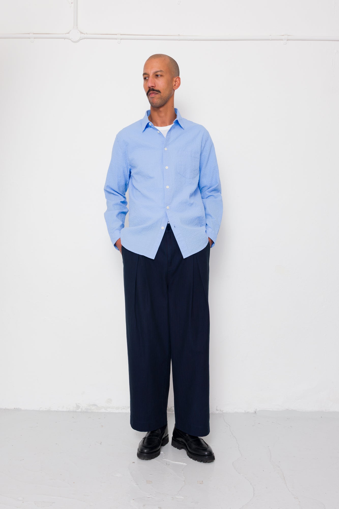 Relaxed Fit Shirt Bubble Seersucker