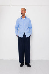 Relaxed Fit Shirt - Blue Bubble Seersucker