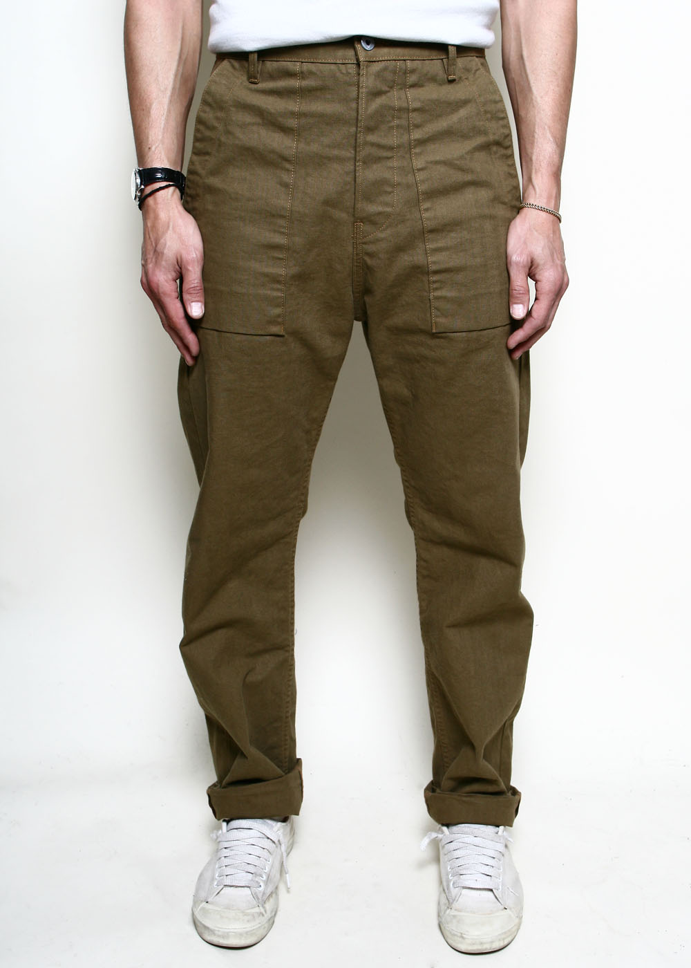 Fatigue Pants Dyed Canvas Golden Brown