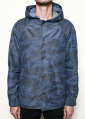Hooded Supply Jacket // Tiger Camo Blue