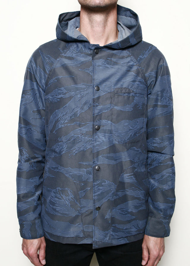Hooded Supply Jacket // Tiger Camo Blue