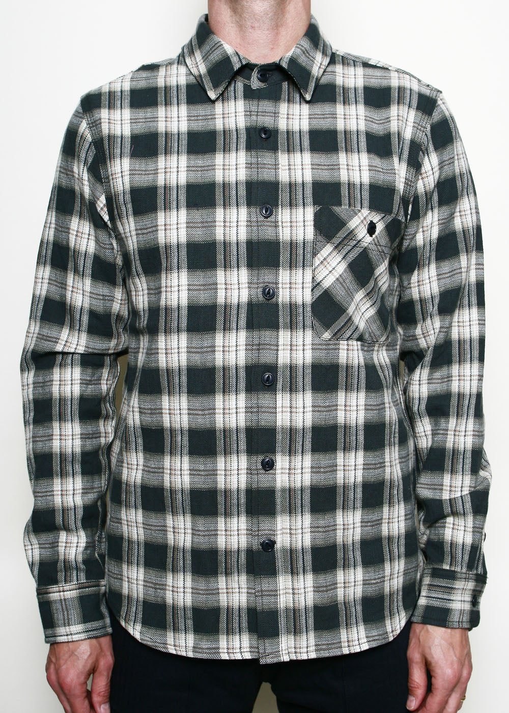 Oxford Shirt // Grey Herringbone Plaid