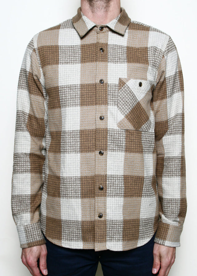 Oxford Shirt // Tan Waffle Plaid