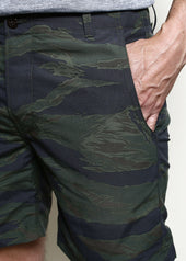 Fatigue Shorts Tiger Camo Green