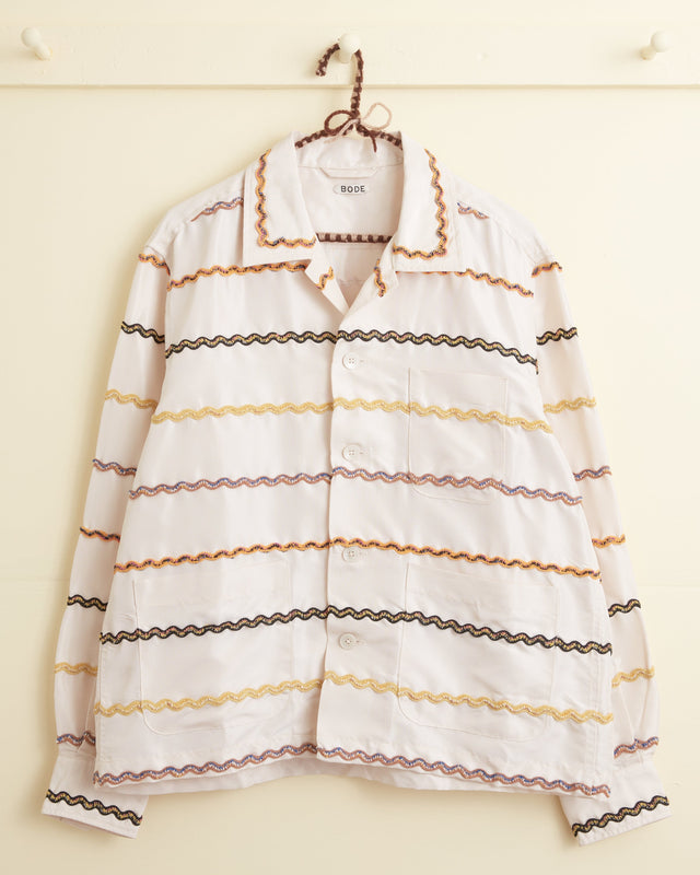 Rickrack Stripe Long Sleeve Shirt