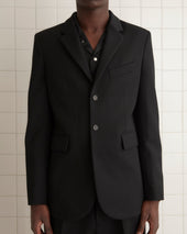 Riding Twill Suit Jacket - Black