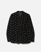 Sakko velvet flowers black
