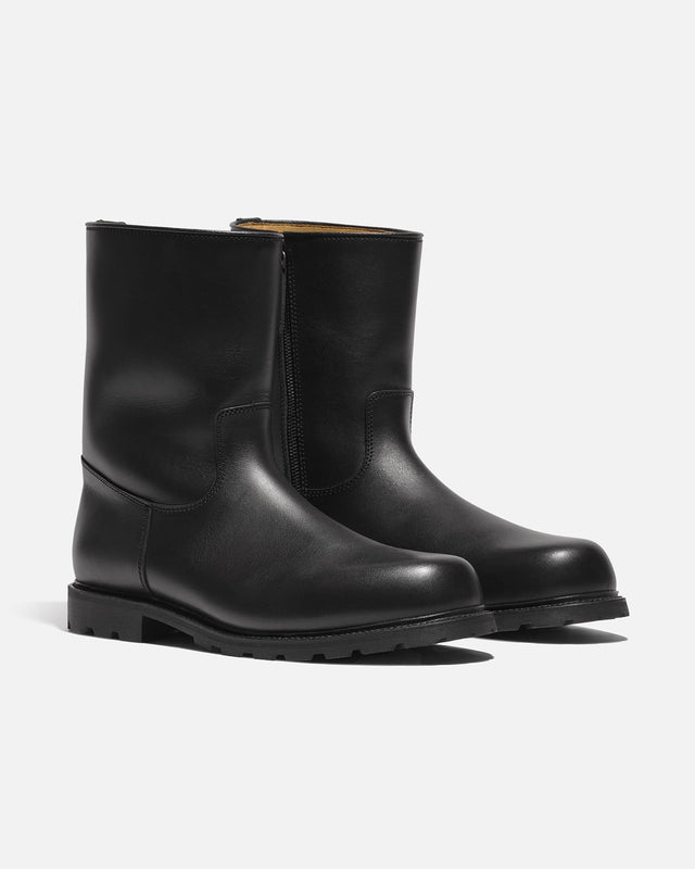 City boots black with leather lining
