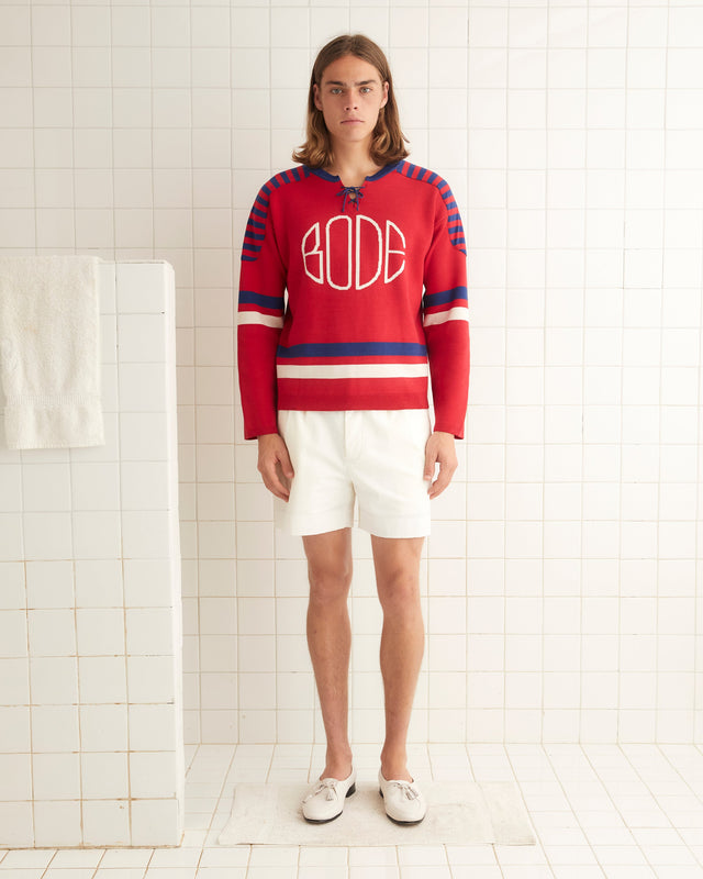 Rink Sweater - Red/Cream