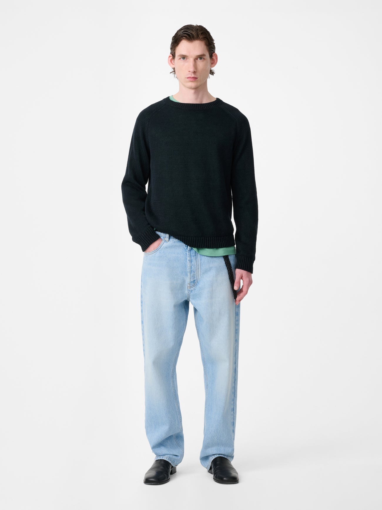 Riso Straight Leg Pant In Bleached Wash
