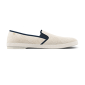Classic Raphia Ivoire Biais Marine