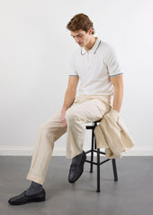 Rossi Knitted Polo White