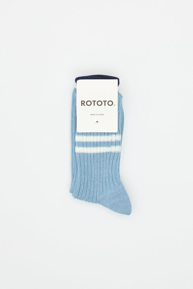 Hemp Organic Cotton Stripe Socks Morning Blue