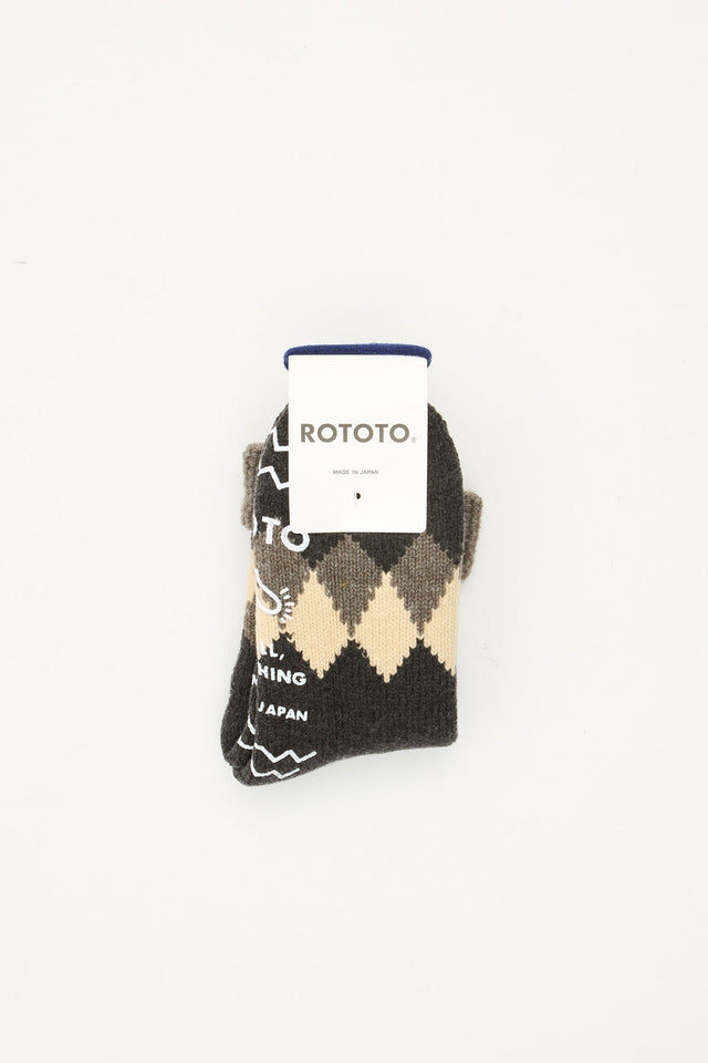 Comfy Room Socks Diamond Dark Grey/Charcoal