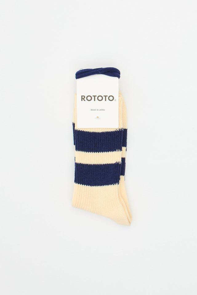 Recycled Cotton Stripe Ecru/Blue