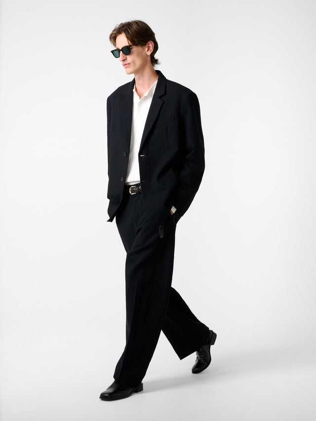 Roversi Wool Jacket in Black