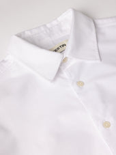 Dirleton Shirt in White Cotton Oxford