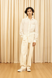 Cotton Silk Blend Men Shirt