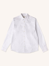Dirleton Shirt in White Cotton Oxford