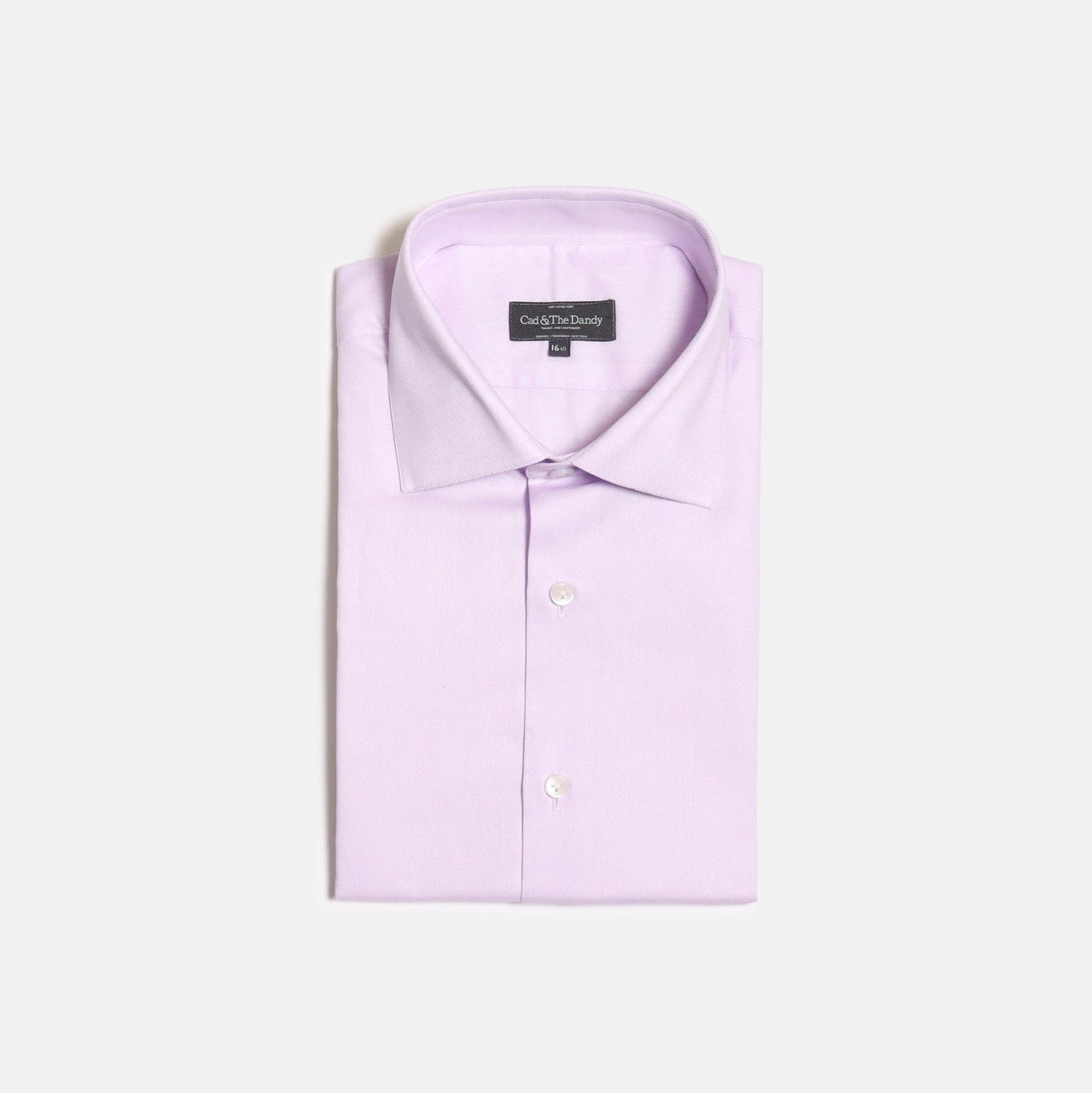 Cutaway Collar Shirt In Lilac Plain Weave
