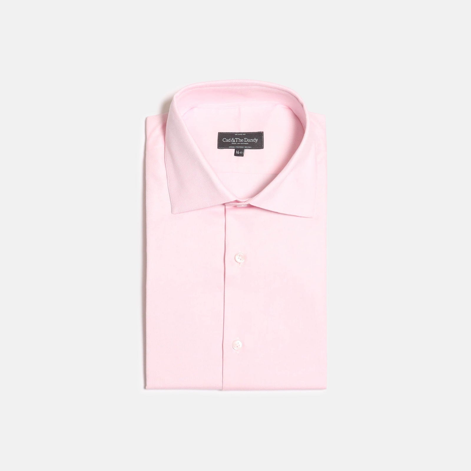 Cutaway Collar Shirt In Pink Plain Weave