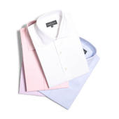 Cutaway Collar Shirt In Pink Plain Weave