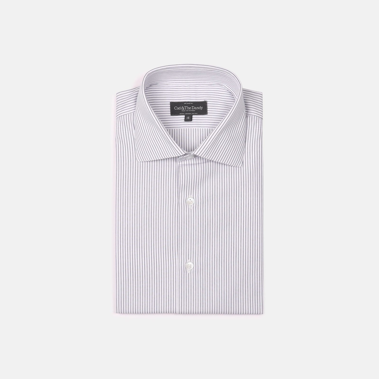 Cutaway Collar Single Cuff Shirt In Stripe