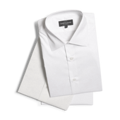 Classic Collar Double Cuff Shirt In Poplin