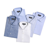Cutaway Collar Shirt In Stripe Soft Cotton