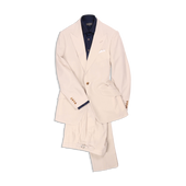 Single Breasted Peak Lapel Suit In Tropical Wool