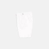 Pleated Shorts in White Linen