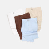 Pleated Shorts In Natural Linen
