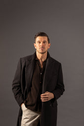 Knitted Cashmere Shirt In Brown