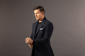 Single Breasted Notch Lapel Jacket In Herringbone