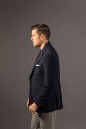 Single Breasted Notch Lapel Jacket In Herringbone