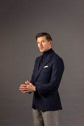 Roll Neck Jumper In Cashmere Silk